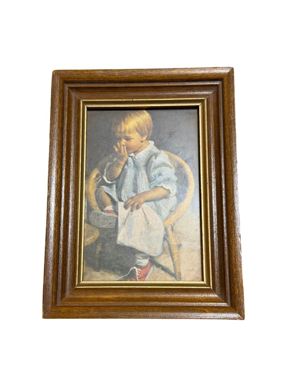 Vintage Framed James Ingwersen Artwork Print Gretchen Girl